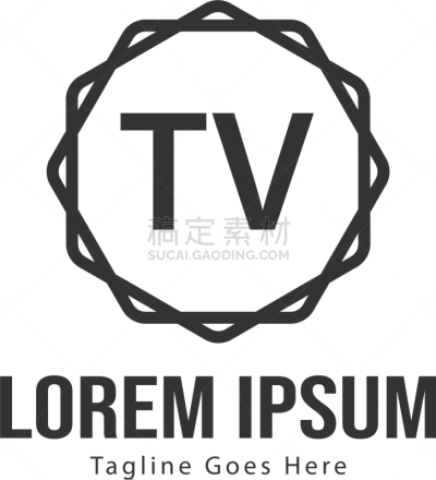 极简构图,品牌名称,电视机,模板,边框,疤,形状,圆形,概念,复古