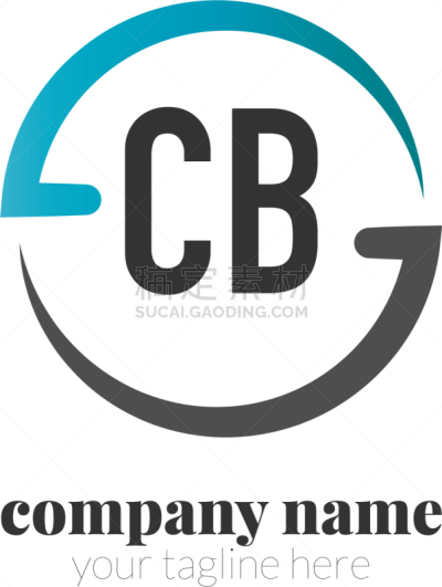 initial letter creative circle logo concept