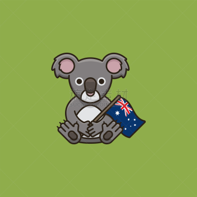 矢量,绘画插图,树袋熊,可爱的,法定假日,符号,australia day,澳大利亚文明,计算机图标,图像