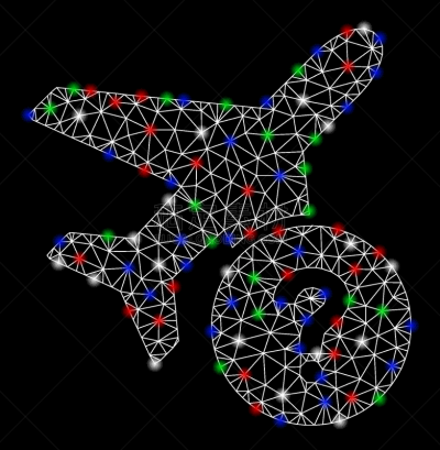 明亮,铁丝网,闪光灯照明,斑点,骄傲,飞机,白色,红色,发光,照亮