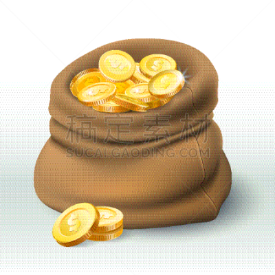 黄金,巨大的,大口袋,黄色,金属,闪亮的,充满的,包