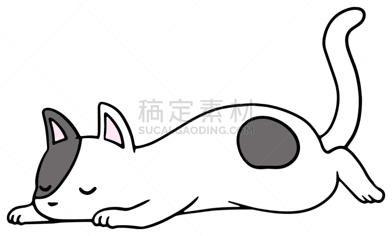 矢量,绘画插图,猫,惊骇,十二生肖,恐怖,简单,动物,宠物商店