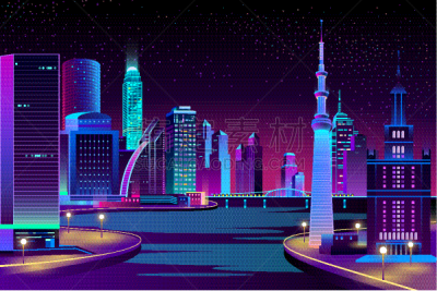 城市,夜晚,矢量,河流,商务,横截面,背景分离,模板,现代,建筑业