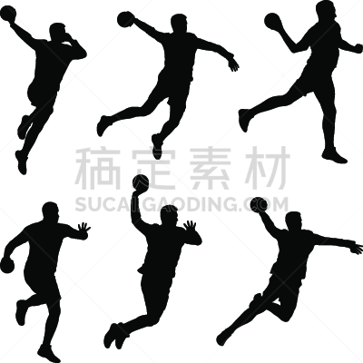 手球,轮廓,高举手臂,男性,休闲游戏,运动,波兰,背景分离,球,图像