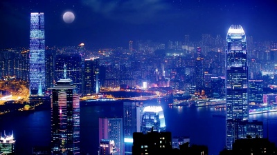 香港之夜。