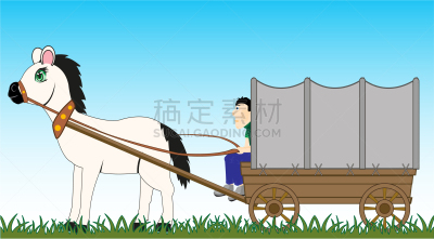 防水油布,木制,男人,面包车,有包装的,旅途,自然,战车,动物