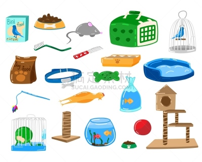 食品,卡通,绘画插图,宠物,猫,公寓,动物,衣领,玩具,商店