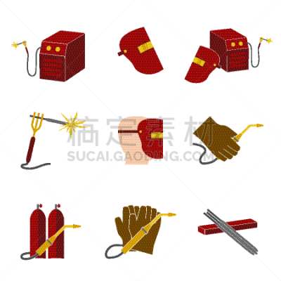 平坦的,计算机图标,焊工,商务,热,计算机,背景分离,技术,建筑业,移动式