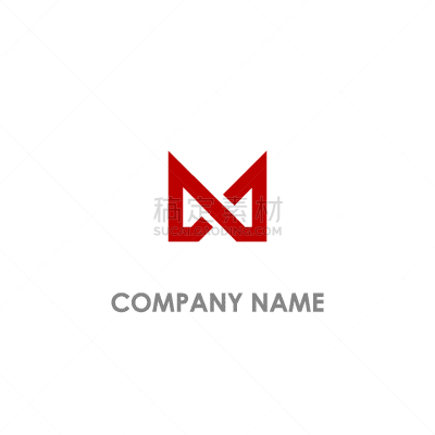 m initial shape line logo