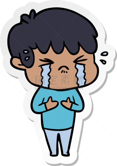 男孩,标签,动画片,人,男人,不高兴的,图像,棍,性格,哭