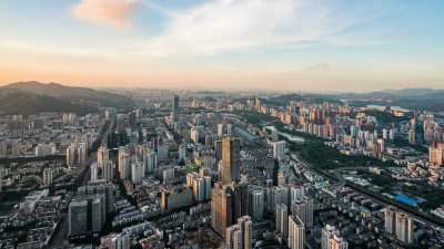 深圳现代建筑外墙，延时摄影