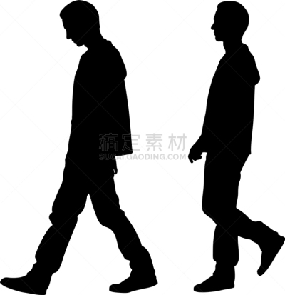 人,成年的,男人,白色,黑色,动作,图像,矢量,步行,休闲