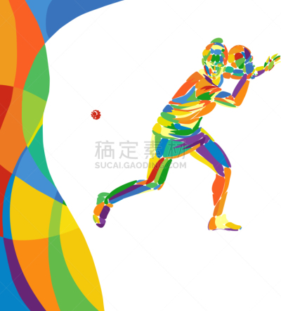 乒乓球,抽象,女性,焦点,专业人员,几何形状,运动,网球运动,剪影,休闲