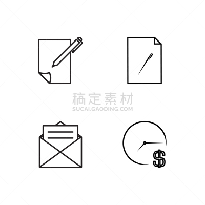 商务,轮廓,极简构图,计算机图标,信函,信封,钟,问题,布置,改进