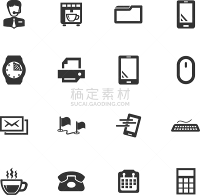 办公室,计算机图标,打印机,咖啡,杯,铅笔,药丸,座机,全科医师,布置