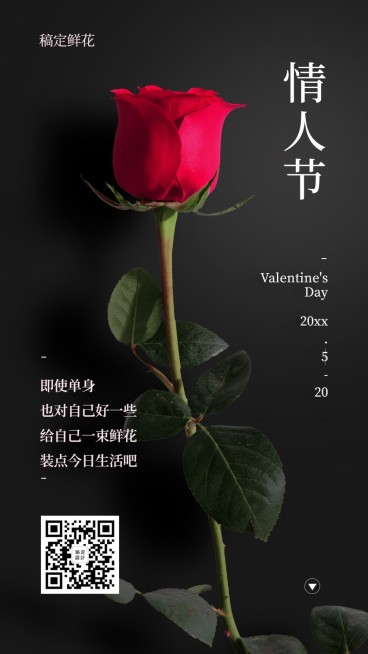 520情人节单身贵族海报预览效果