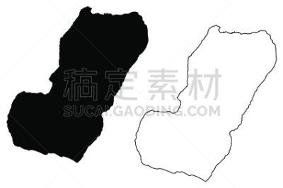比奥科岛,轮廓,非洲,边界,平坦的,计算机图标,图像,无人,矢量,乡村风格