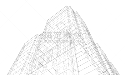 线框模型,建筑业,矢量,线条,蓝图,三维图形,草图,绘画插图,建筑