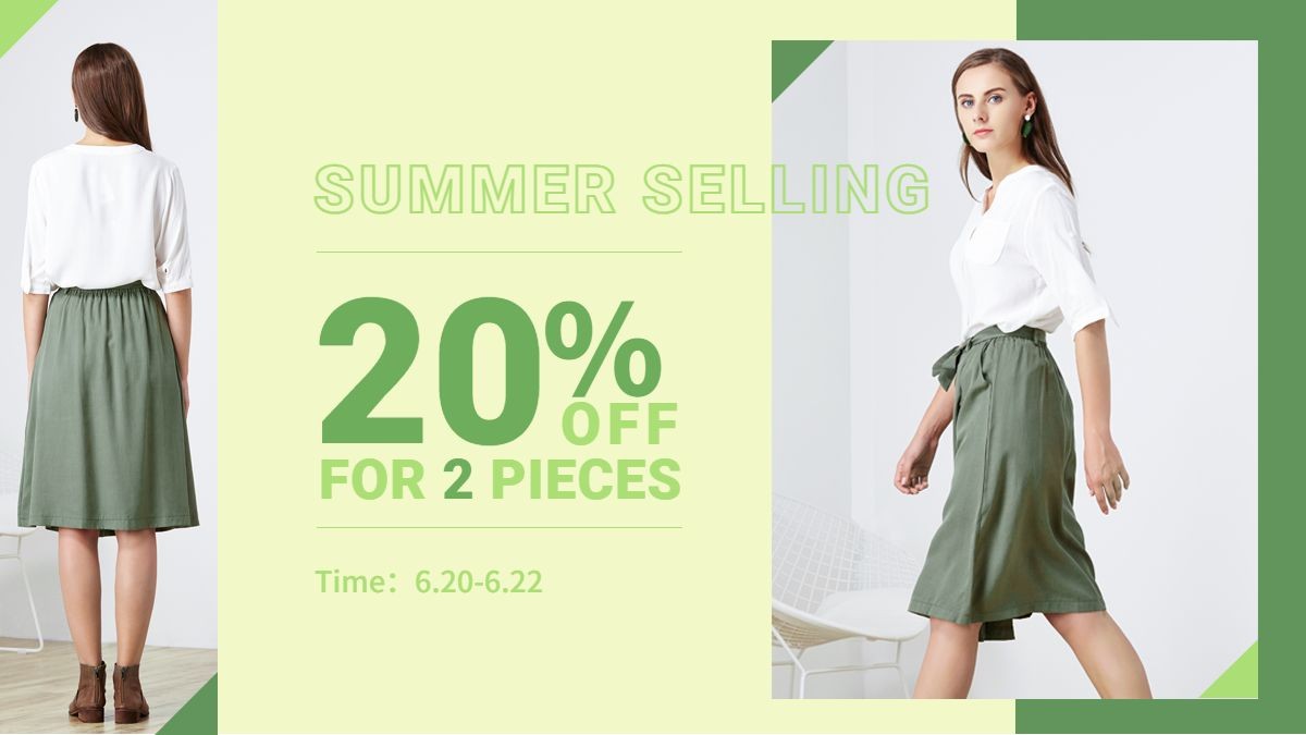 简约跨境电商女装海报banner