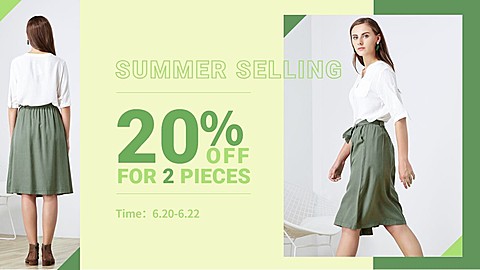 简约跨境电商女装海报banner