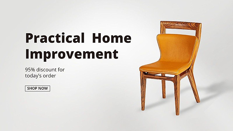 简约极简跨境电商家具海报banner