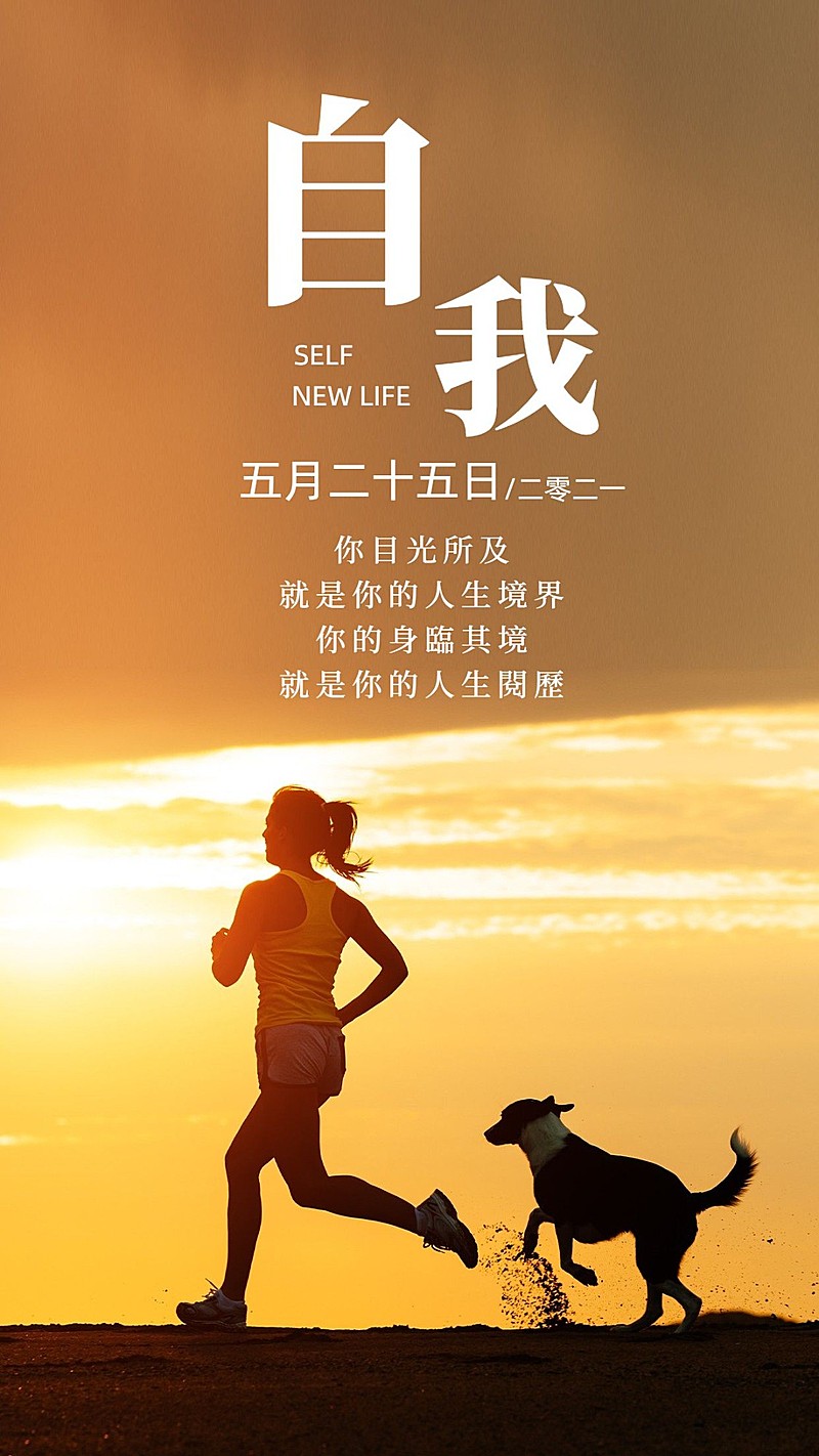 大字励志正能量情感语录海报