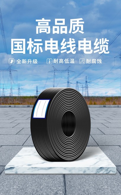 创意常规1688五金电缆海报预览效果