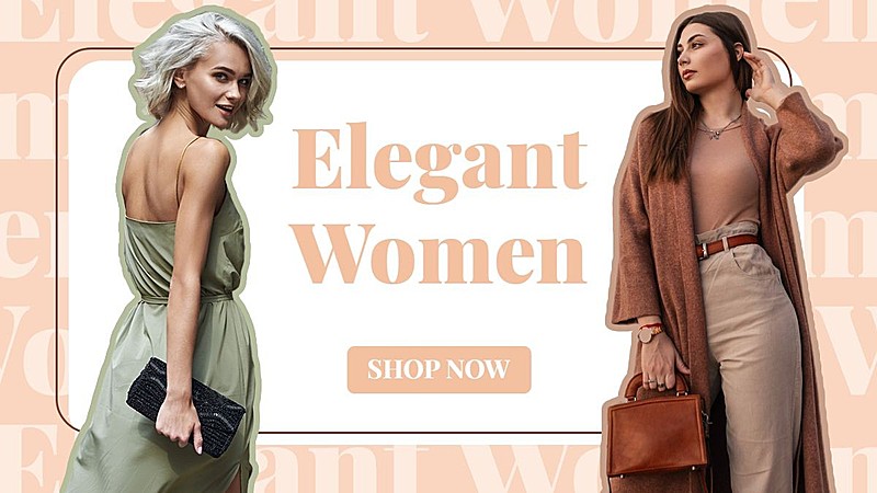 简约跨境电商女装海报banner