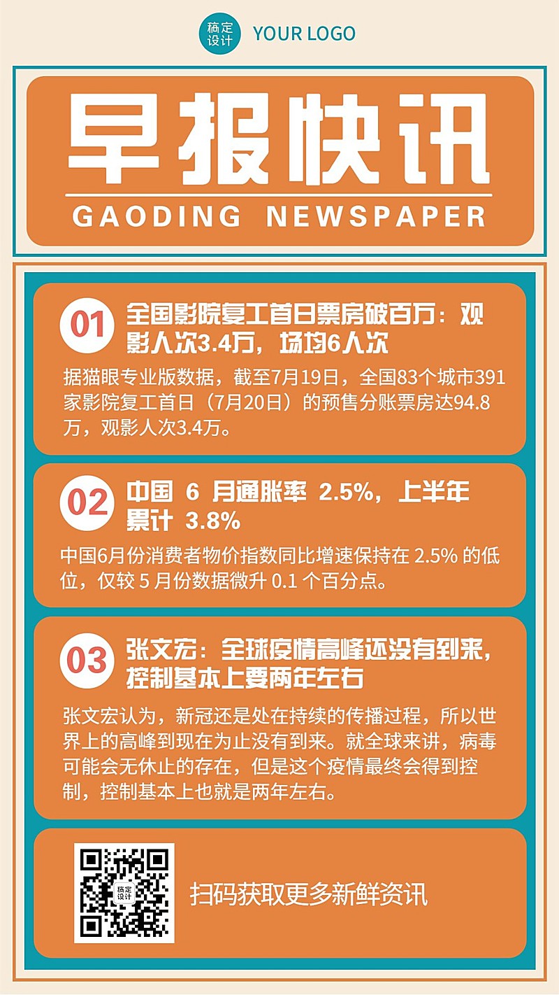 早报日报快讯新闻消息手机海报