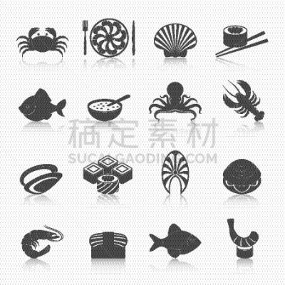 海产,计算机图标,商务,牛排,菜单,寿司,计算机,背景分离,食品,技术