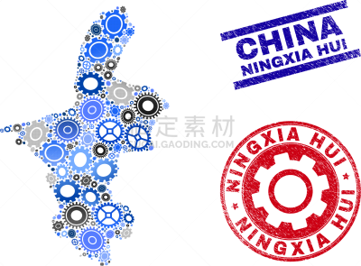 宁夏回族自治区,抽象拼贴画,车轮,圆形,红色,灰色,蓝色,式样,部分