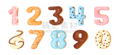 卡通,数字,绘画插图,矢量,可爱的,商品,彩色图片,布置,布置
