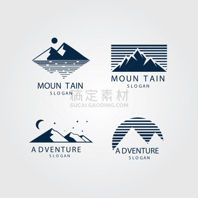 山,品牌名称,条纹,运动,图像,矢量,冒险,收集,旅行,休闲