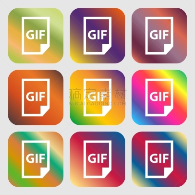 GIF动图,山,图标,数字9,活页夹,明亮,按键区,分离着色,书,商务
