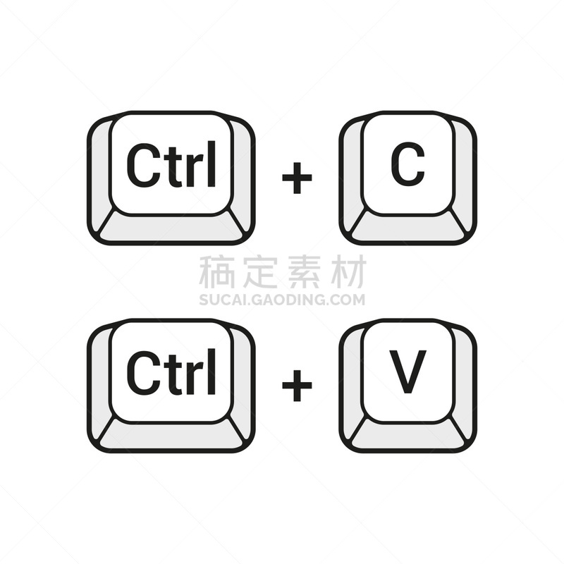 钥匙,计算机键盘,按键区,计算机图标,矢量,英文字母c,线条,v形,计算机,背景分离