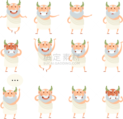 哲学家,分离着色,人,智慧,男人,凉鞋,希腊,图像,布置