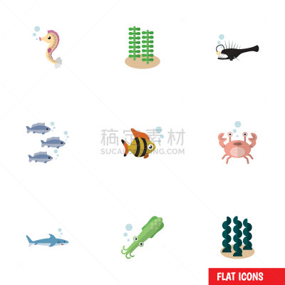 自然,海产,平坦的,鲨鱼,巨蟹座,可爱的,紫色,食品,图像,鲔鱼