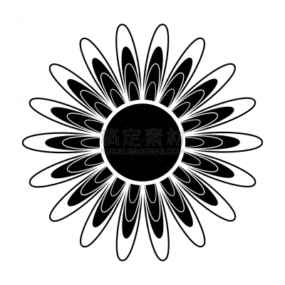黑白图片,分离着色,轮廓,白色,自然,图像,花朵,植物群,花,剪影