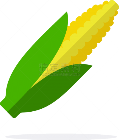 ear corn flat material design isolated object