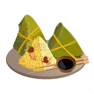 分离着色,粽子,东方食品,米,饺子,东方人,绿色,堆,精神振作,庆祝