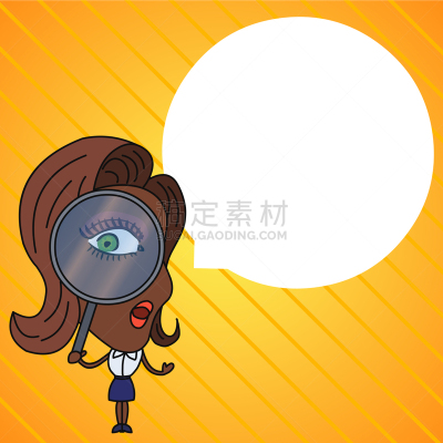 看,放大镜,食槽,女人,对话气泡框,焦点,模板,侦探,设备用品,搜寻
