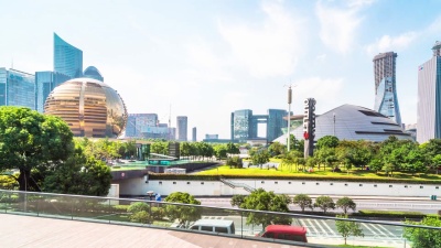 现代城市杭州的城市景观，时间弹性，超薄， 