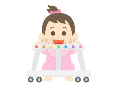 婴儿行走器,可爱的,健康保健,家庭,婴儿用品,轮胎,住宅内部,童年,全身像,绘画插图