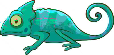 可爱的,变色龙,白色背景,活力,分离着色,白色,宠物,创造力,面罩,自然