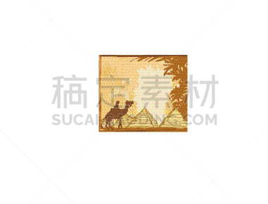 骆驼,纸,古老的,吉萨,金字塔形,云景,法老,开罗,古董,格利特金字塔