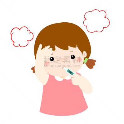 女孩,动画片,健康保健,热,人,虚弱,小的,愤怒,生病