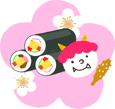 传统,节分,日本人,人,大豆,寿司,恶魔,豆,运气,二月