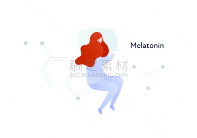 现代,白色,性格,矢量,科学,平坦的,荷尔蒙,睡觉,教育