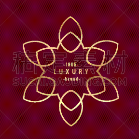 黄金,华贵,标签,可爱的,图像,模板,自然美,装饰物,证章,装饰