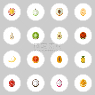 符号,浆果,数字16,白色,黄色,芒果,清新,维生素,图像,布置